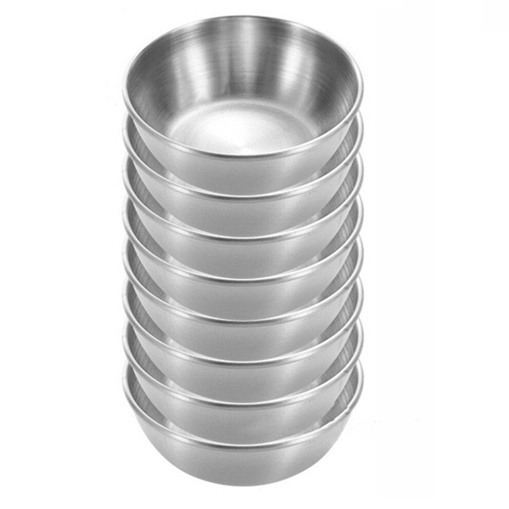 8 Pack Stainless Steel Soy Sauce Dishes,Dipping Bowls, Mini Prep Bowls Pinch Individual Saucers Bowl