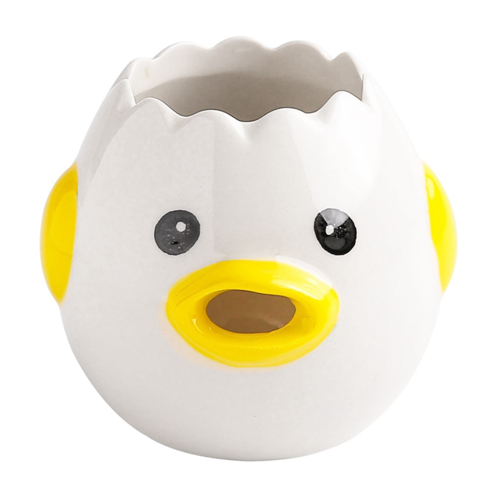 Cute Egg Separator, Ceramics Vomiting Chicken Yolk White Practical Household Small Filter Splitter