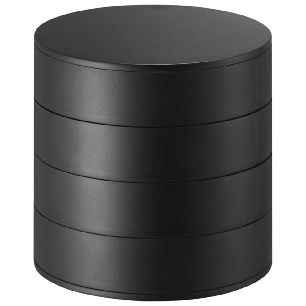 Rotating Multi-Layer Desktop Storage Box Hair Accessories Jewelry Makeup Dust-Proof with Lid A