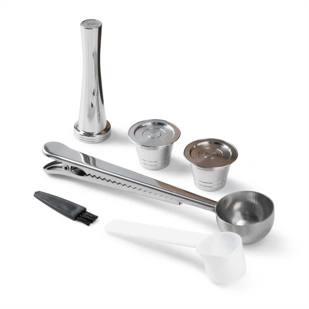 Stainless Steel Reusable Coffee Capsule Cup Filter Compatible with Accessories.