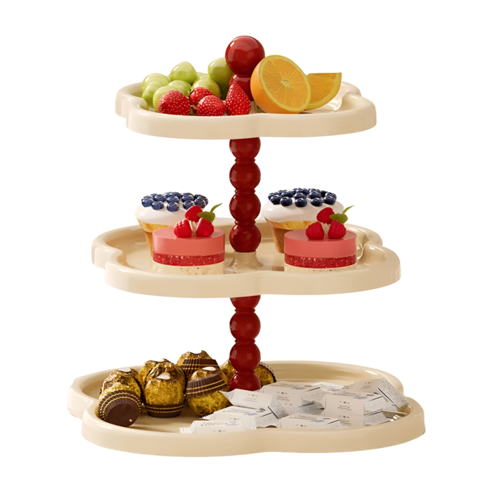 Retro Jewelry Rack Fruit Plate Dessert Display Desktop Four-Leaf Ornament Storage B
