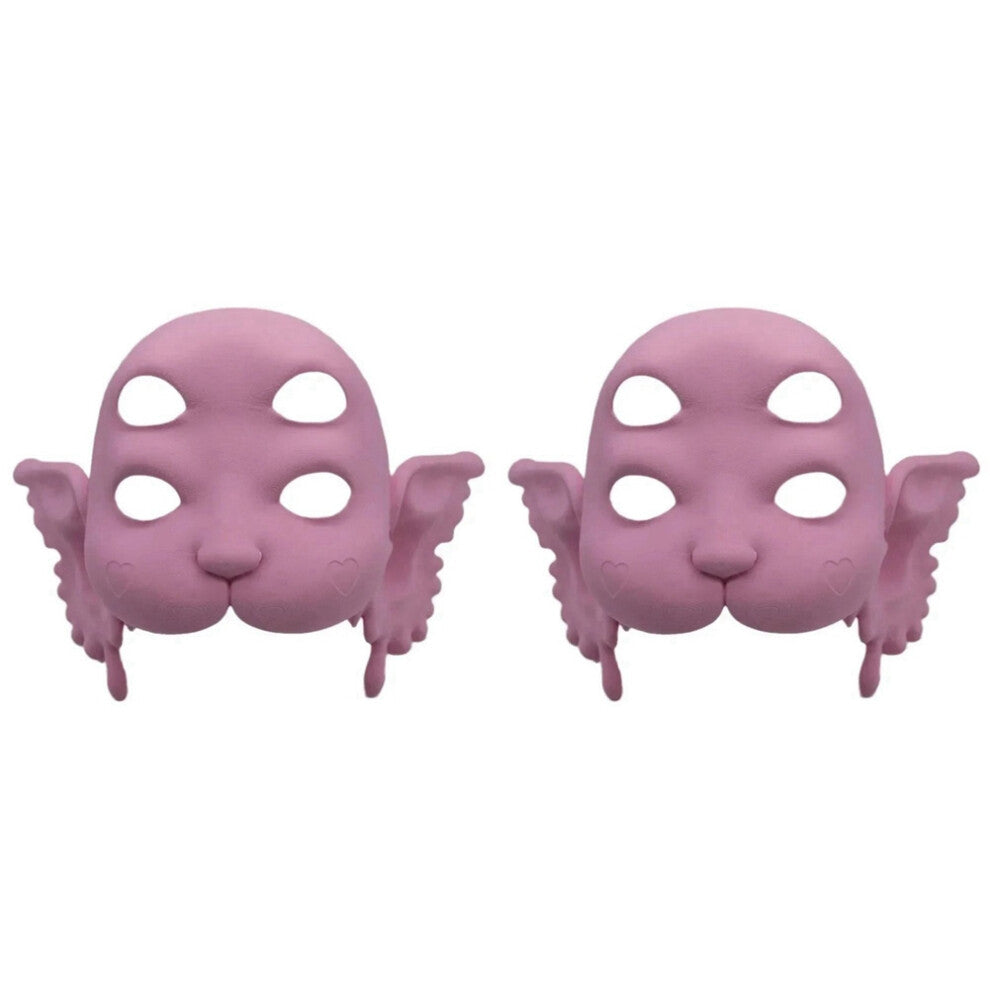 2 Pcs 3D Printed Crying Baby Mask Latex Party Accessories DIY Cosplay Costume