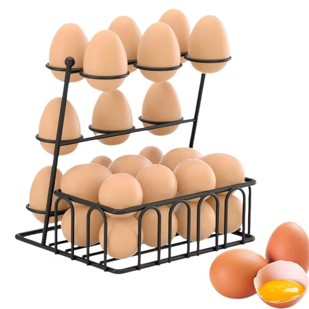 Countertop Egg Holder Kitchen Fresh Eggs Storage Rack Large Capacity Organizer Container Basket