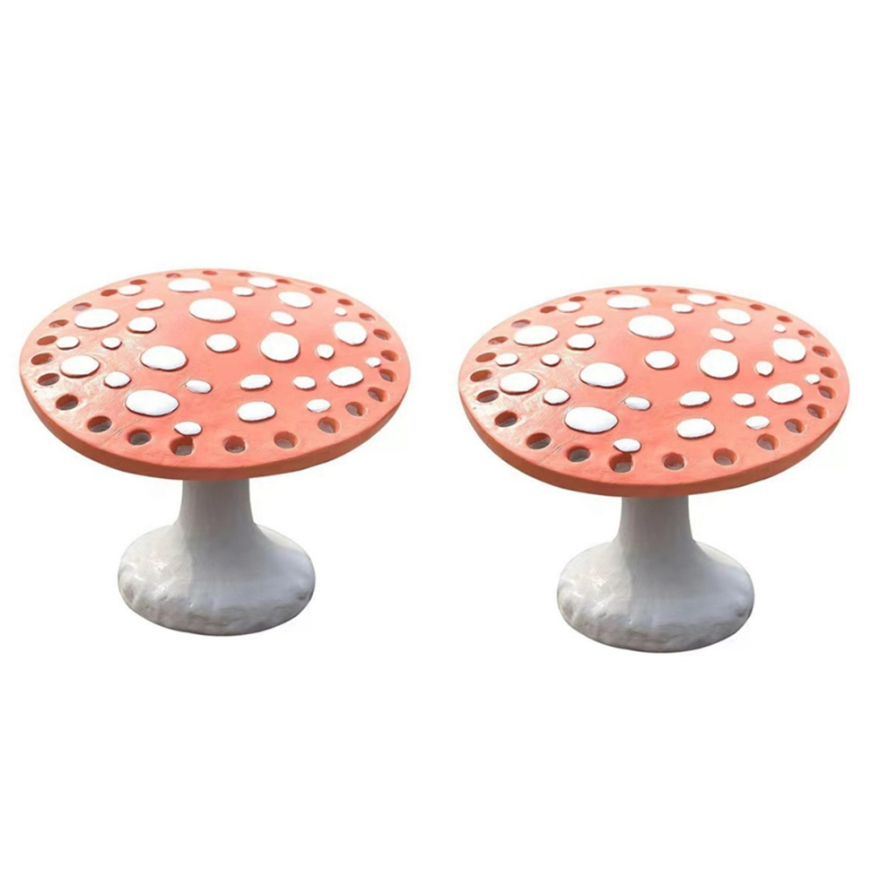Mushroom Earring Stand Jewelry Storage Rack Display Home Desktop Resin Decorations Pink
