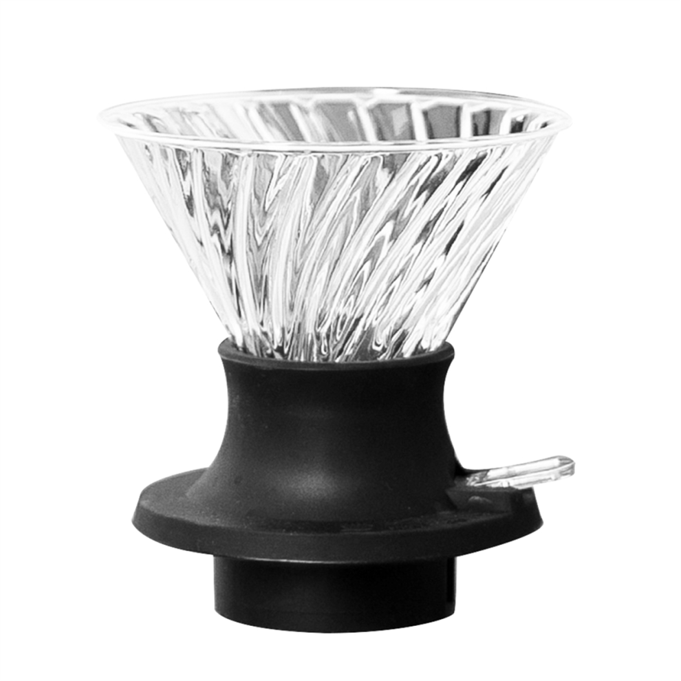 High Quality Adjustable Coffee Dripper Filter Glass with Funnel Tray