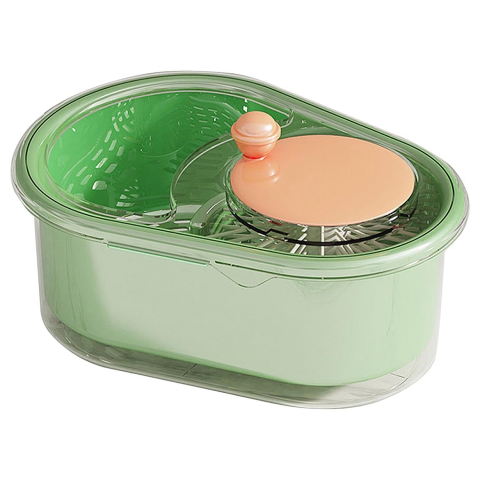 Fruit Cleaning Spinner Machine, Large Multifunctional Vegetable Washer Bowl with Brush, Scrubber for Home Kitchen