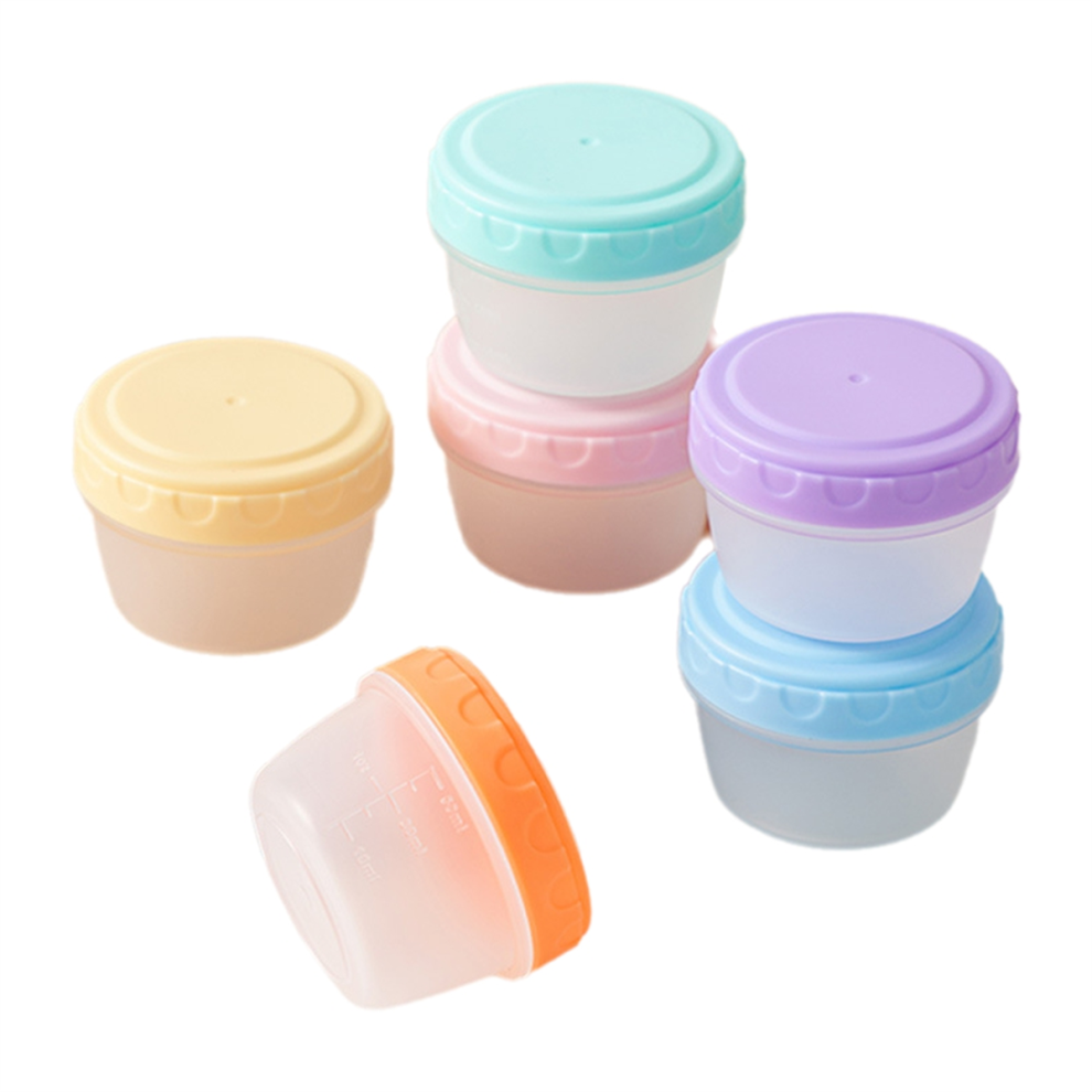 6 Pack Salad Dressing Container to Go with Lids,Tiny Condiment Containers Graduated Lines, Reusable and Leakproof