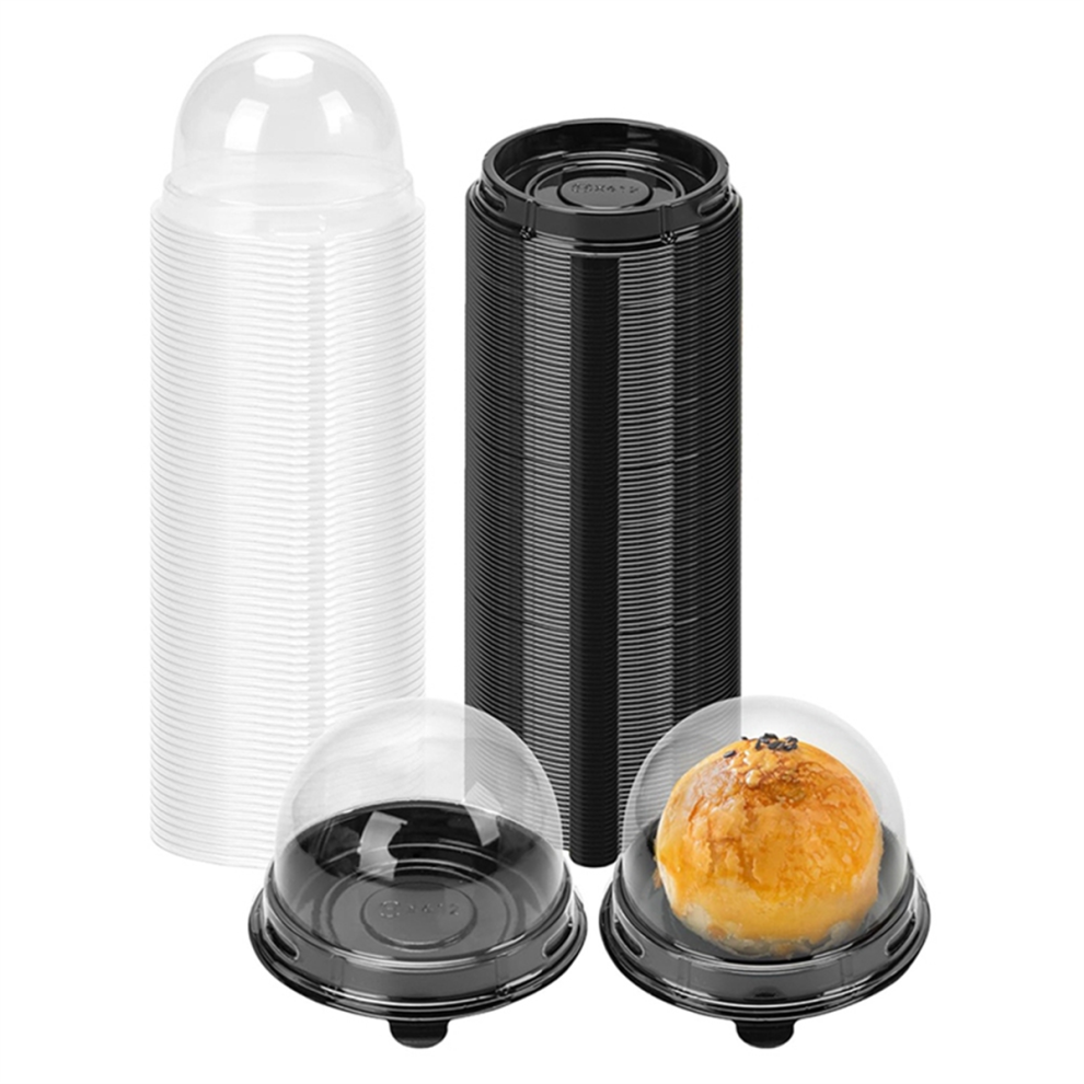 Mini Individual Cupcake Container Holder Desk Pet Containers for Chocolate Covered Cookies 100 Pack