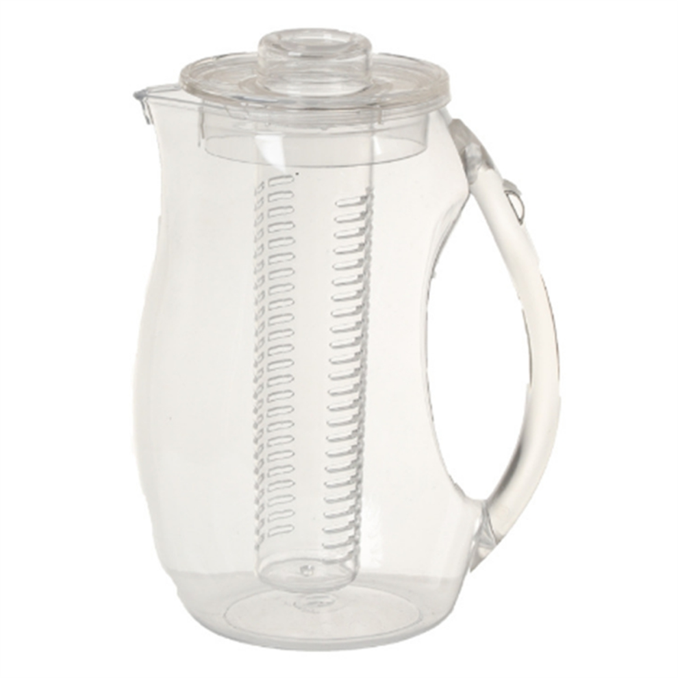 Fruit Water Pitcher 2.5L with Removable Lid and Infuser Rod,Beverage Jug for Drinks, Lemonade, Juice Iced Tea