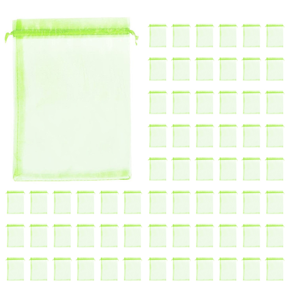 100Pcs Fruit Protection Netting Bags with Drawstring Reusable Grape Grow Strawberry Cover Mesh for PestControl