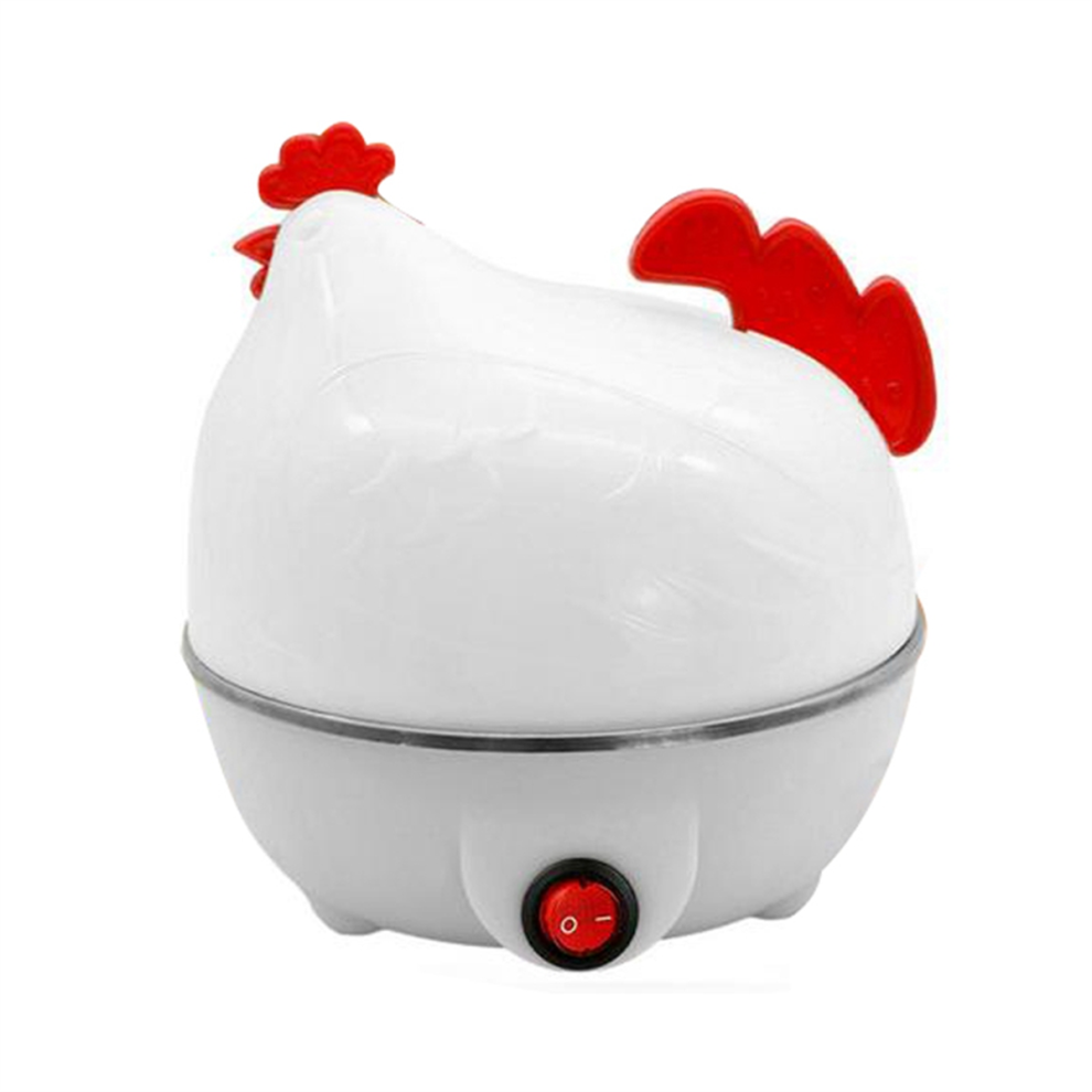 Home Chicken Shaped 7-Egg Capacity Egg Boiler Cooker Kitchen Cooking Appliance for Soft Hard Boiled Eggs B UK Plug
