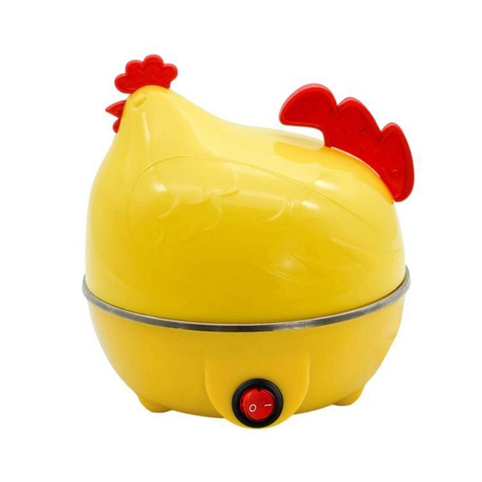 Home Chicken Shaped 7-Egg Capacity Egg Boiler Cooker Kitchen Cooking Appliance for Soft Hard Boiled Eggs A UK Plug