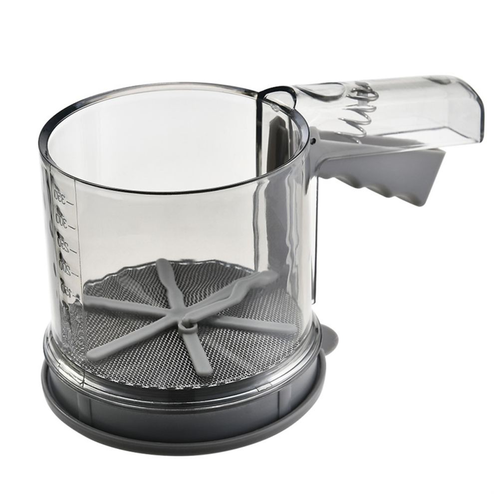 Flour Sifter HandPress Crank Sieve Semi-Automatic Duster for Cakes Home Cooking Kitchen Restaurant