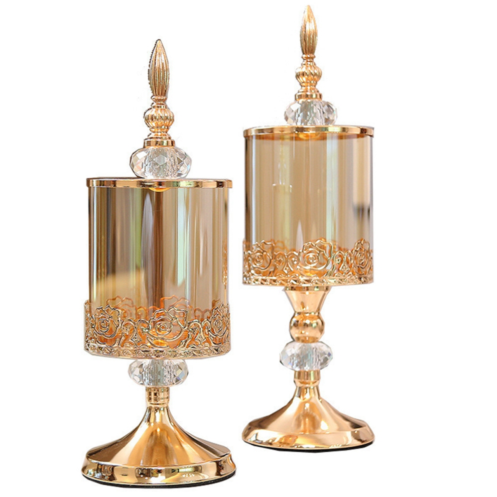 Intage Clear Storage Jar with Lid, Elegant Nuts Candy Containers Box, Snack Container, Decorative