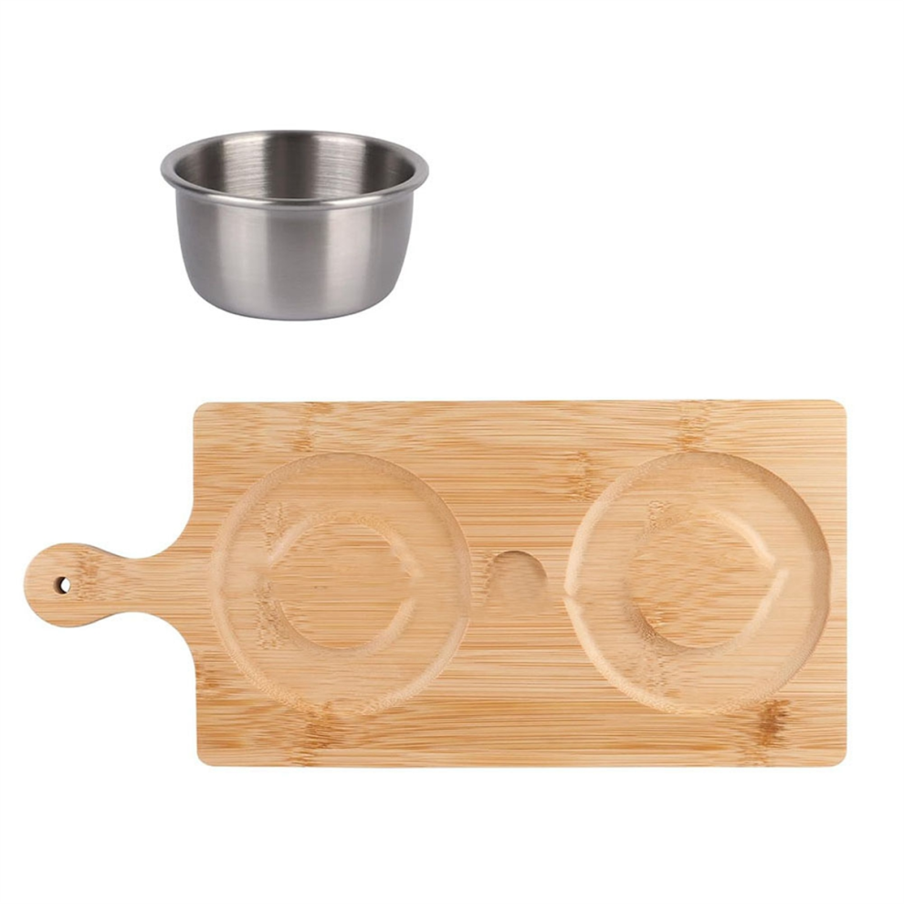 Salt Rimmer Set, Bar Tray for Cocktails, Wood Glass Rimmer, Bartender Tool Bars, Restaurants, Homes