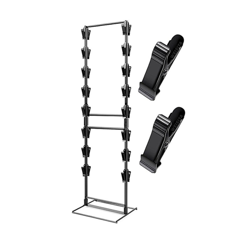 Chip Rack Display Stand, Potato Bag Holder with 32 Clips, Row Stand for Party,Snack