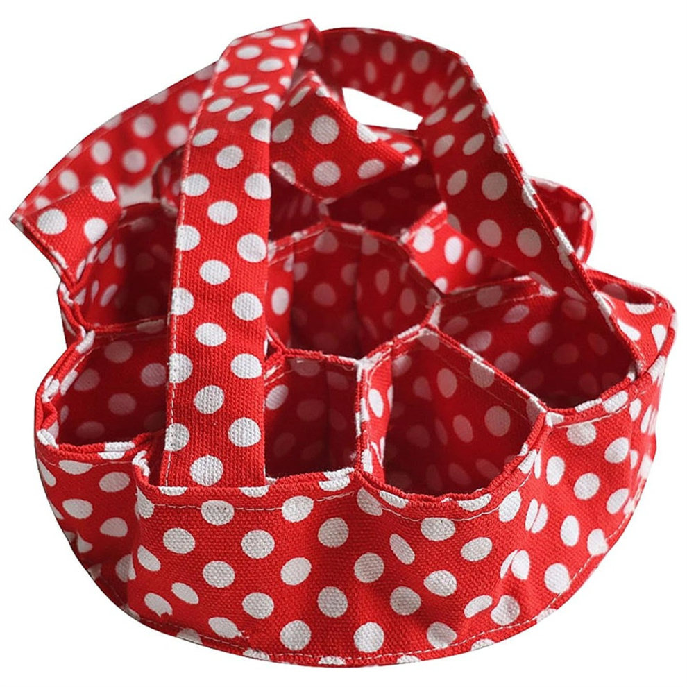 Egg Basket for Fresh Eggs,9 Pouches Bags Holder with Handle,Portable Eggs Bag