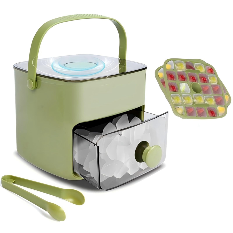 Ice Mold Tray with Lid & Bin Maker for Freezer Trays Container- Molds Kitchen Tools Storage Box