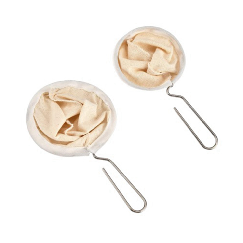 Reusable Coffee Filter Bag Stainless Steel Handle Cloth Strainer Dropping Pot Mesh Hand-Brewed Tools Tea C