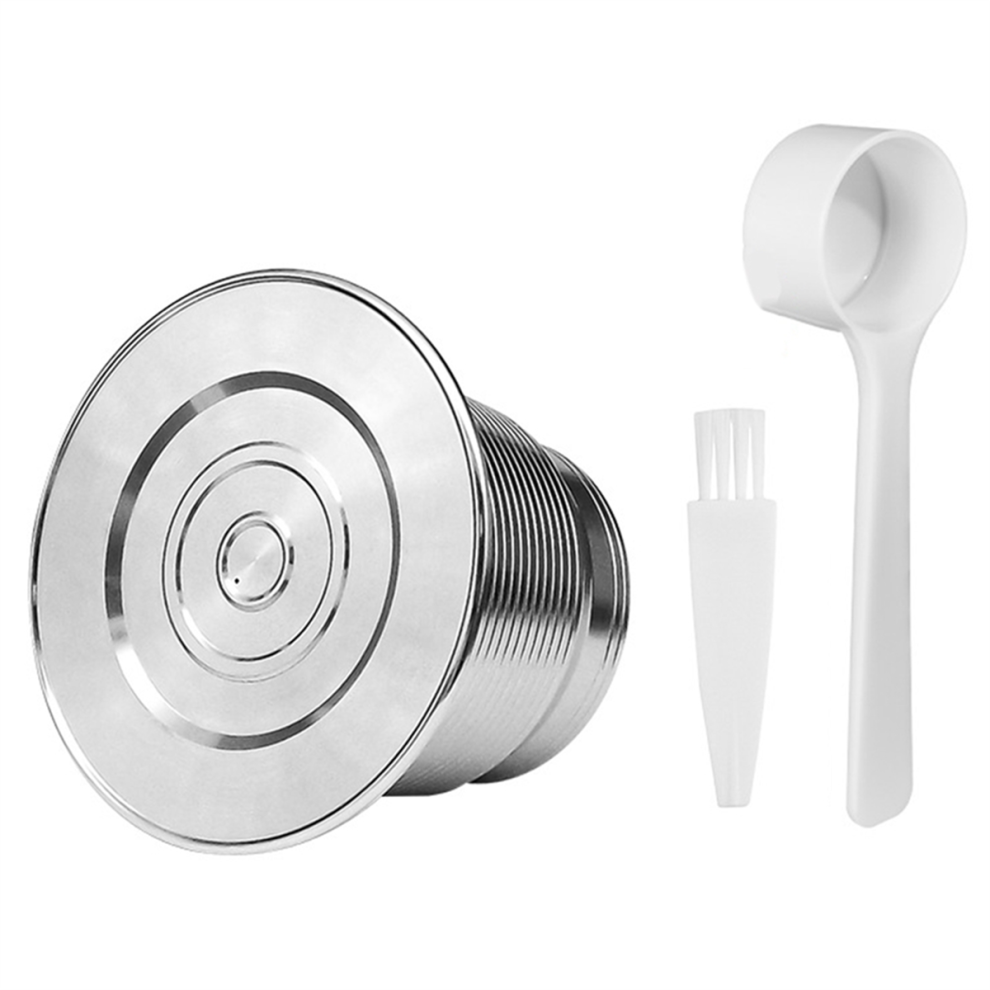 Refillable Stainless Steel Coffee Capsule,Italian Capsule Filter Cup,Powder Filler with Cover A