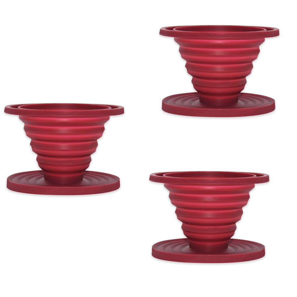 Coffee Filter Foldable Reusable Cone for Hand-Brewed Ideal Hiking Camping Home Offices A