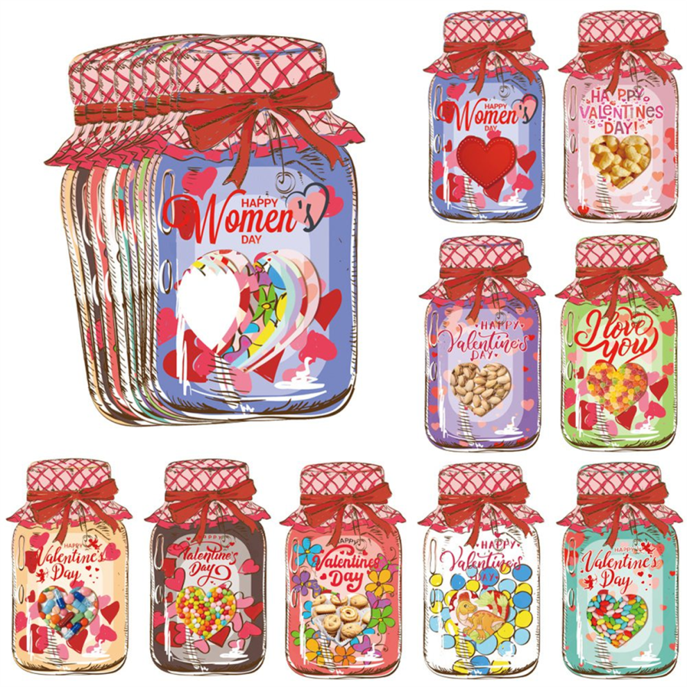 Valentines Day Candy Cards Exchange Jar Bulk Exquisite Couples Greeting for Rewards