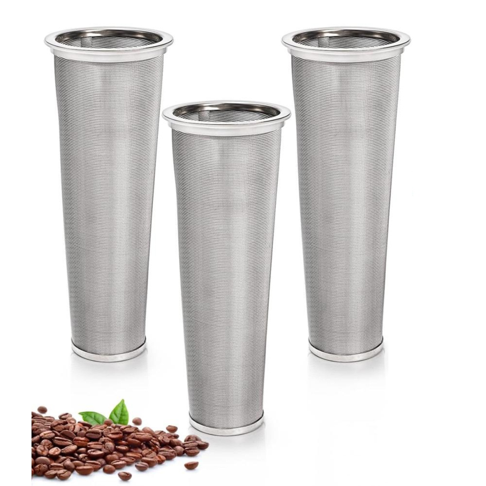 3 Pack Cold Brew Coffee Filter for 64oz Wide Mouth MasonJar, 304 Stainless Steel Strainer with Seal Ring