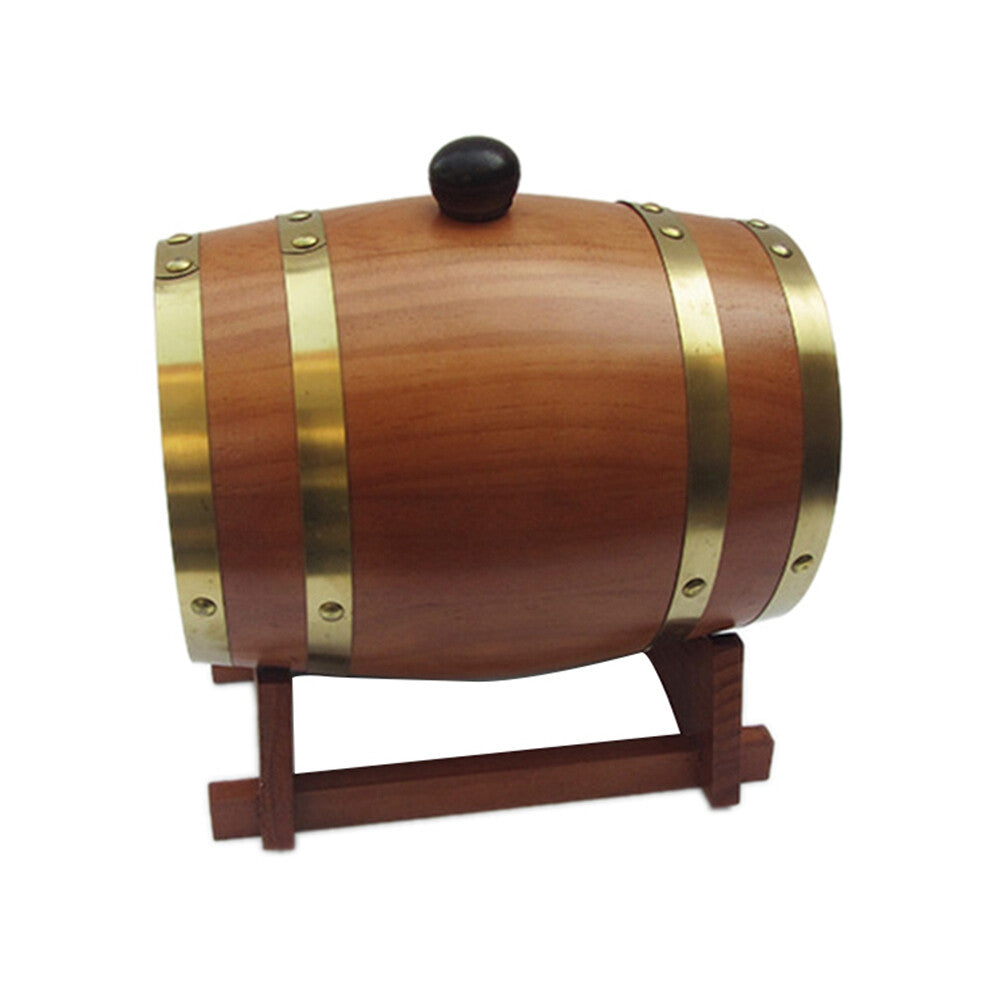 3L Wooden Vintage Wood Timber Wine for Beer Whiskey Rum Brewing Port Hotel Restaurant Decorative Exhibition Display