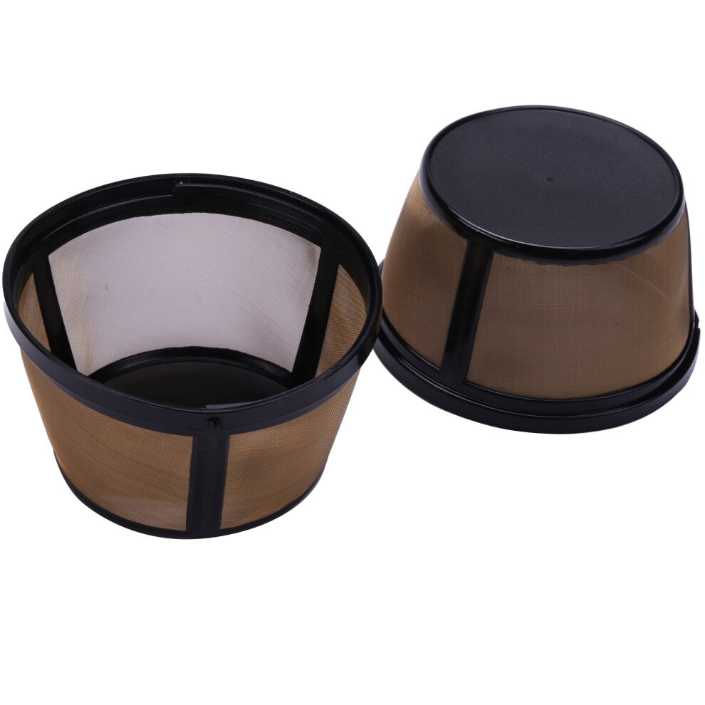Reusable 4 Cup Basket Replacement Coffee Filter -For Permanent for Maker and Brewer (2 Pack])