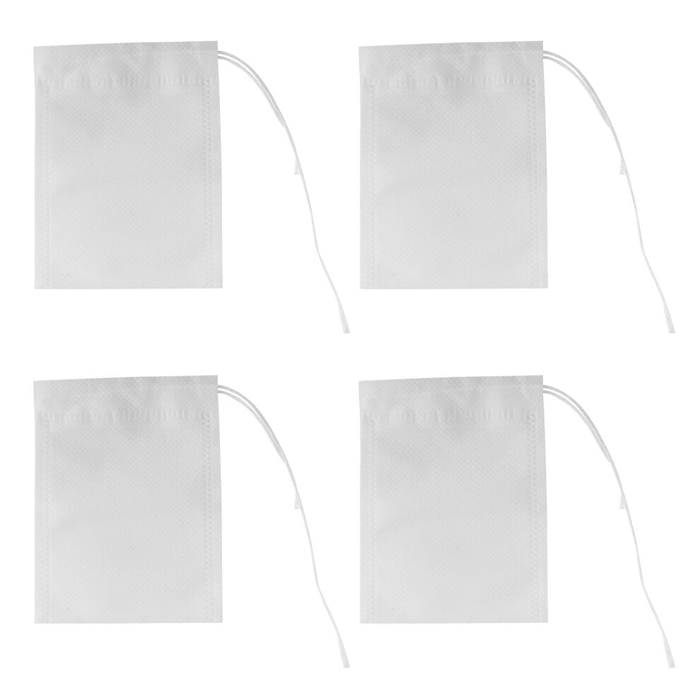 400 Pcs Disposable Tea Filter Bags Empty Cotton Drawstring Seal for Loose Leaf Teal(3.54 x 2.75 inch)