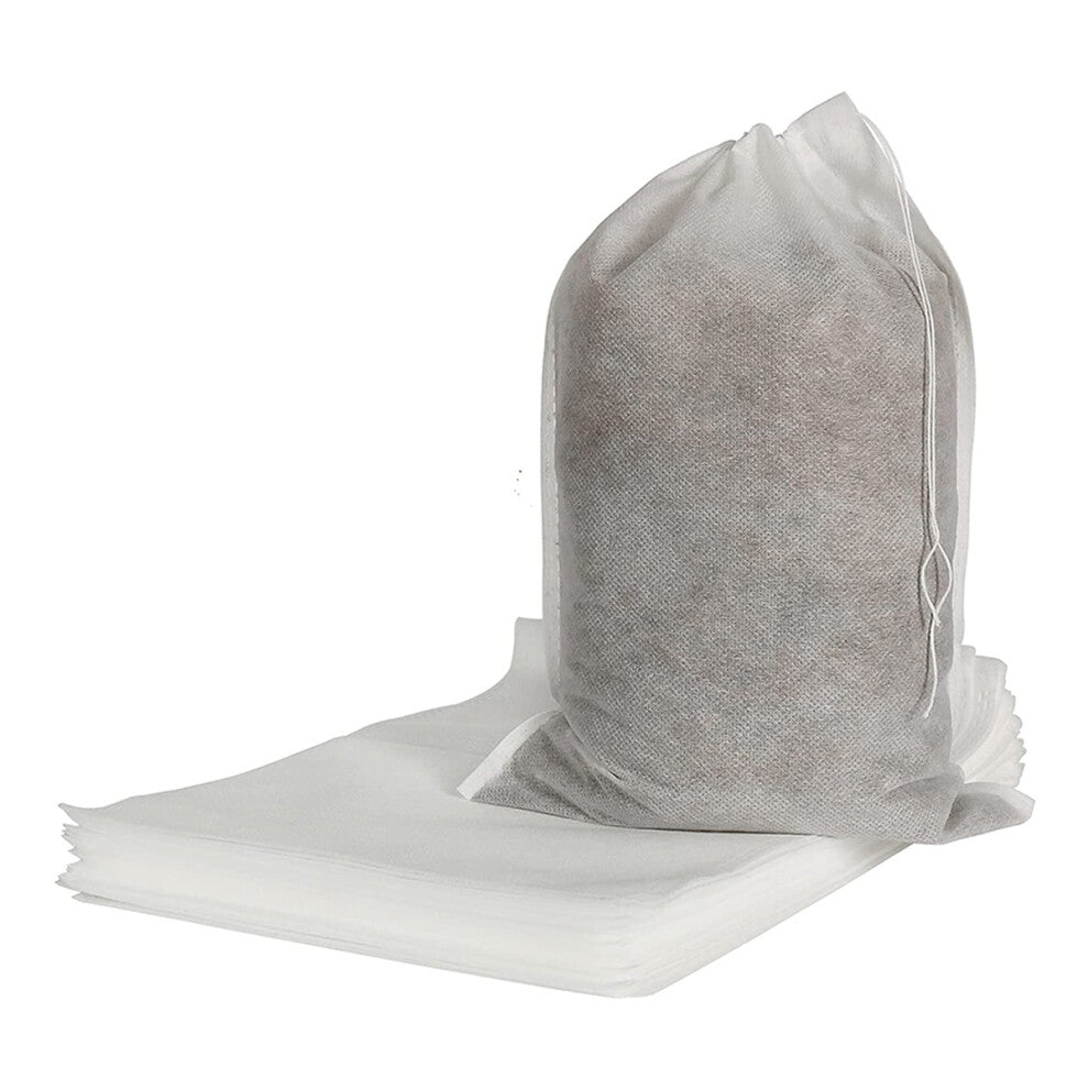 100 Pieces of Large Cold Bubble-Free Bag Disposable Coffee Filter Fine Mesh Brewing Ice Drawstring