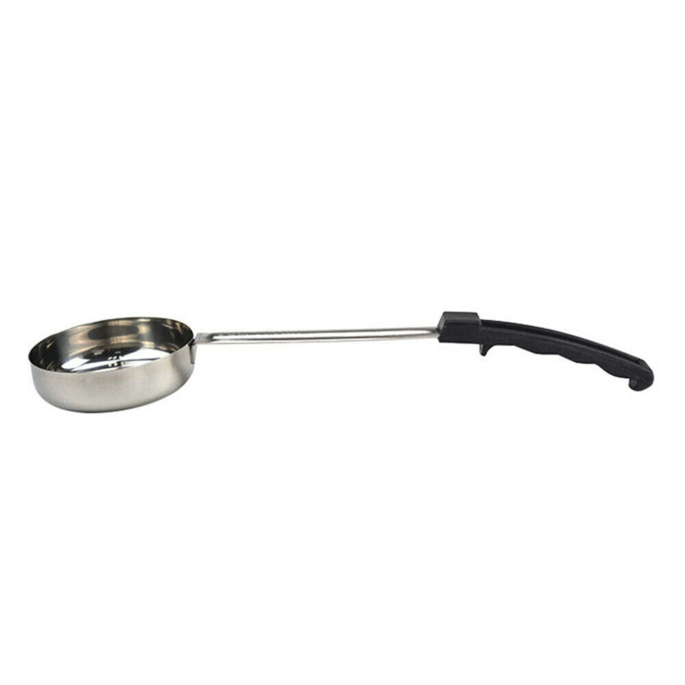 Pizza Spread Sauce Ladle Rubber Handle Flat Bottom Kitchen Cooking Spoon Stainless Steel Measuring Stir Soup -6 Oz