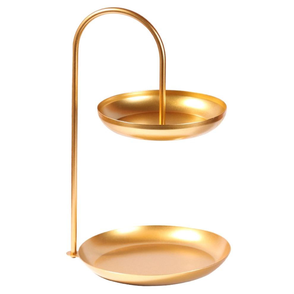 Necklace Holder Jewelry Stand Display 2-Tier Tabletop Organizer Tower for Show Bracelets Storage Tray