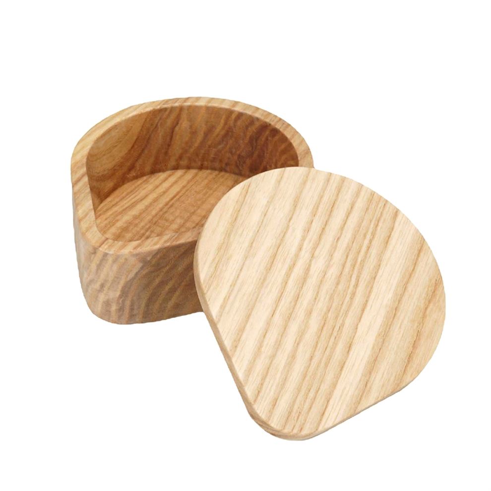 CoffeeFilter Paper Box Solid Wood Round Mocha Pot Filter Handle Powder Bowl Storage PotRack B