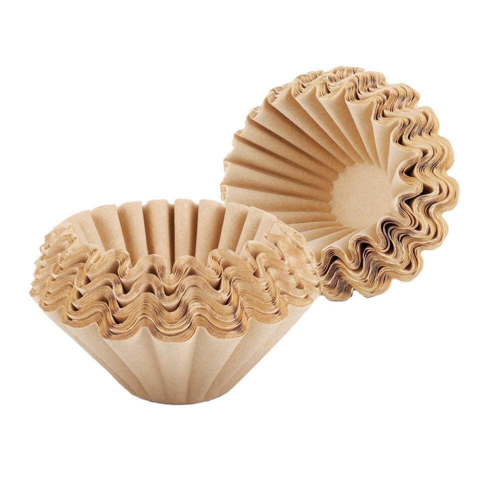 100 Pcs 1-4 Cup Basket Coffee Filters for Home Office Use Brown