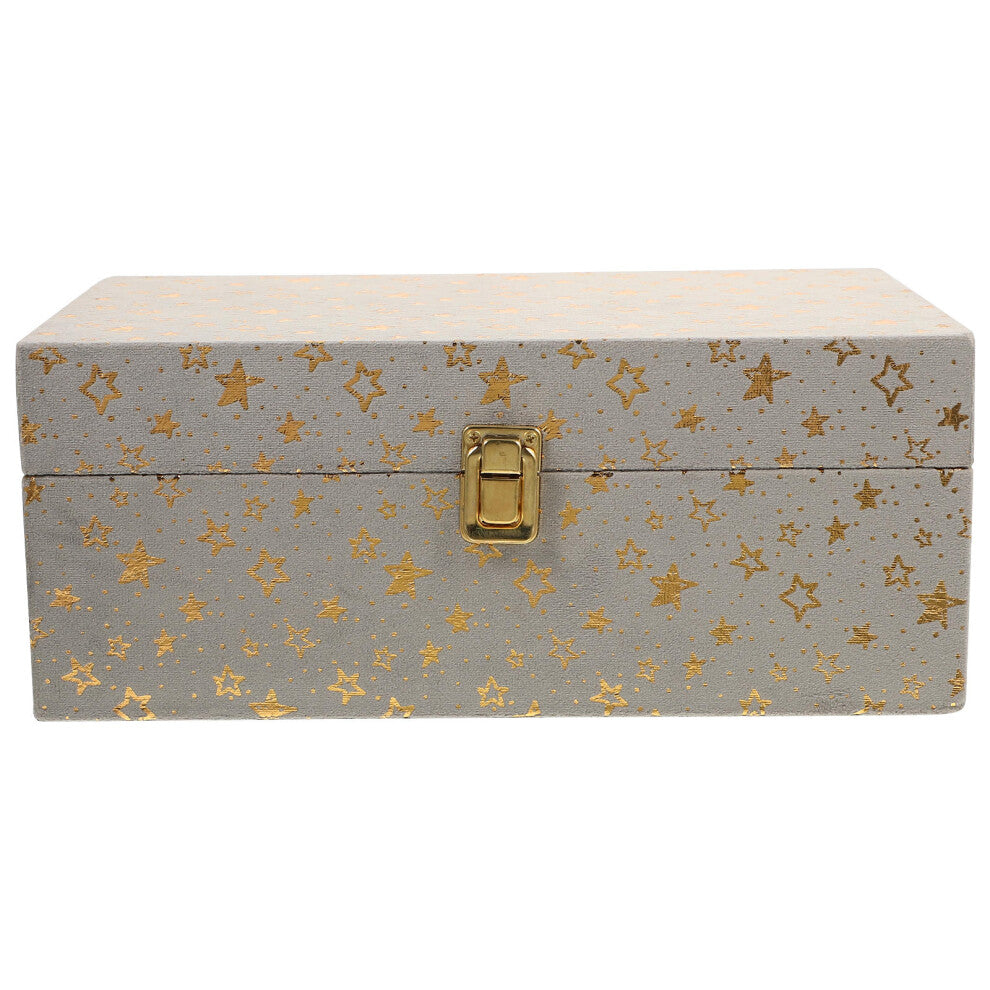 Jewelry Trinket Box Design Lint Desktop Organization Grey 1pcs