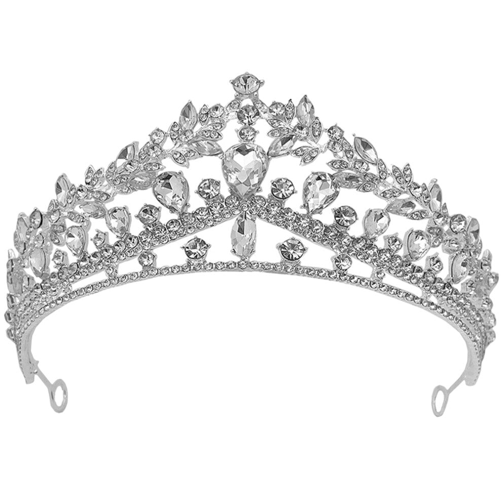 Hair Jewellery For Bride Wedding Crown Design Silver 1pack