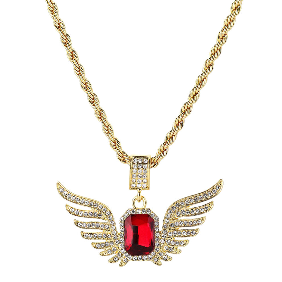 1pc Necklace Pendant Glitter Wings Jewelry Sweater Chain