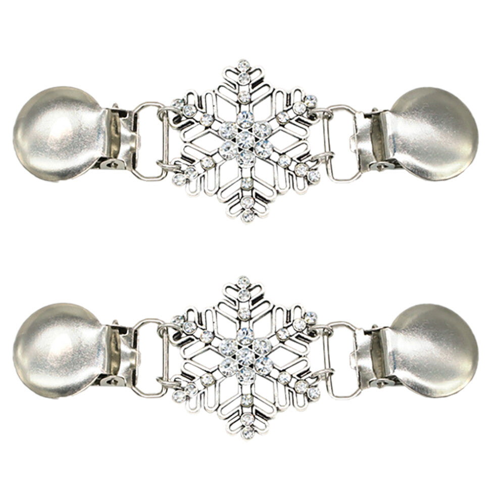 Cardigan Clip Snowflake Pin For Clothes Accessories 2pack