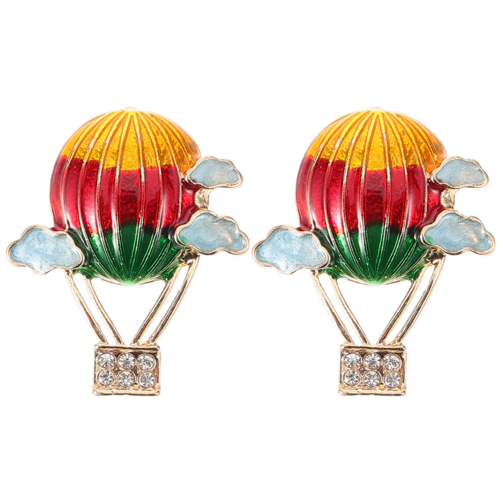 Colorful Cloud Earrings Studded for Women Sparkly Rhinestone Cuffs