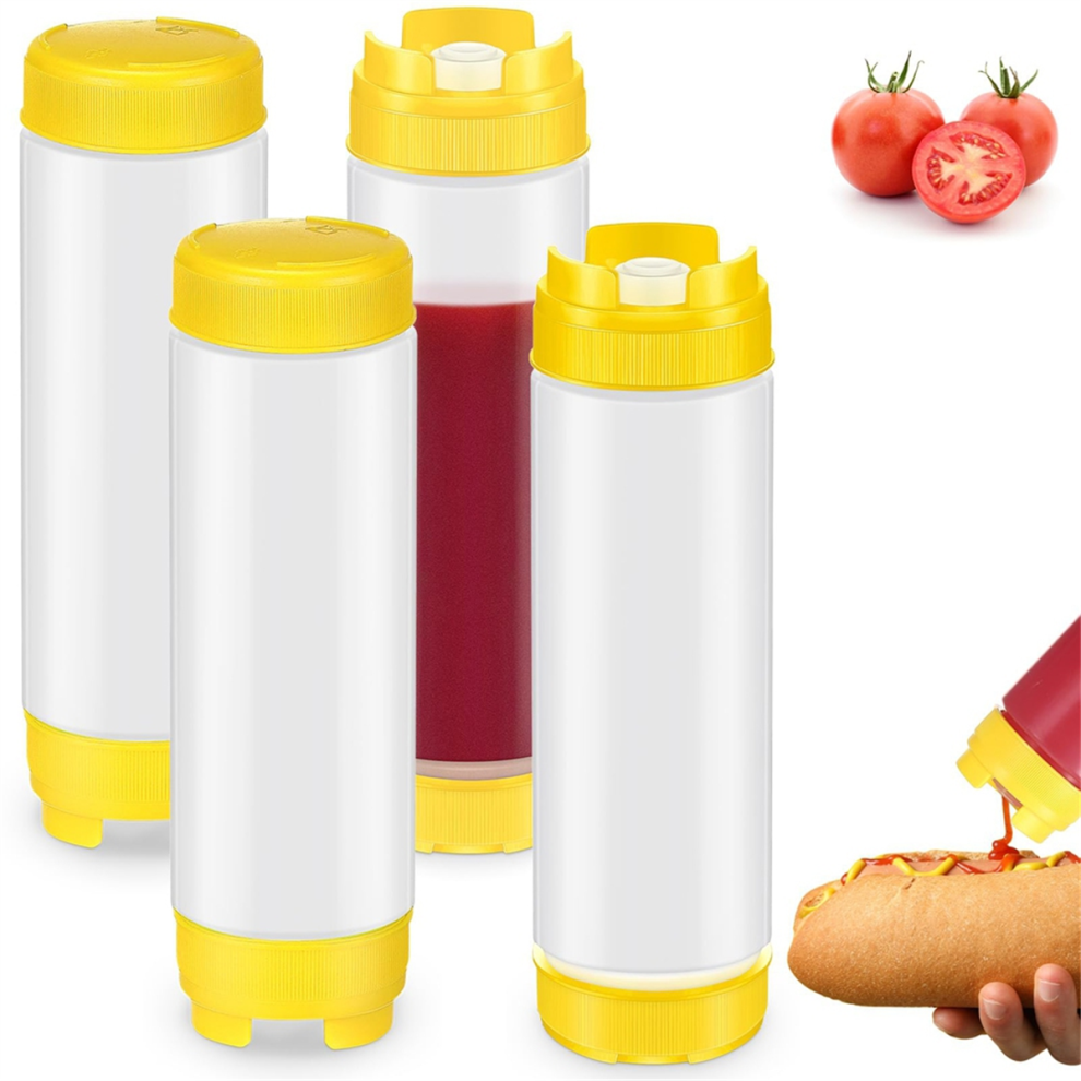 20Oz Inverted Plastic Squeeze Bottles, for Sauces Ketchup