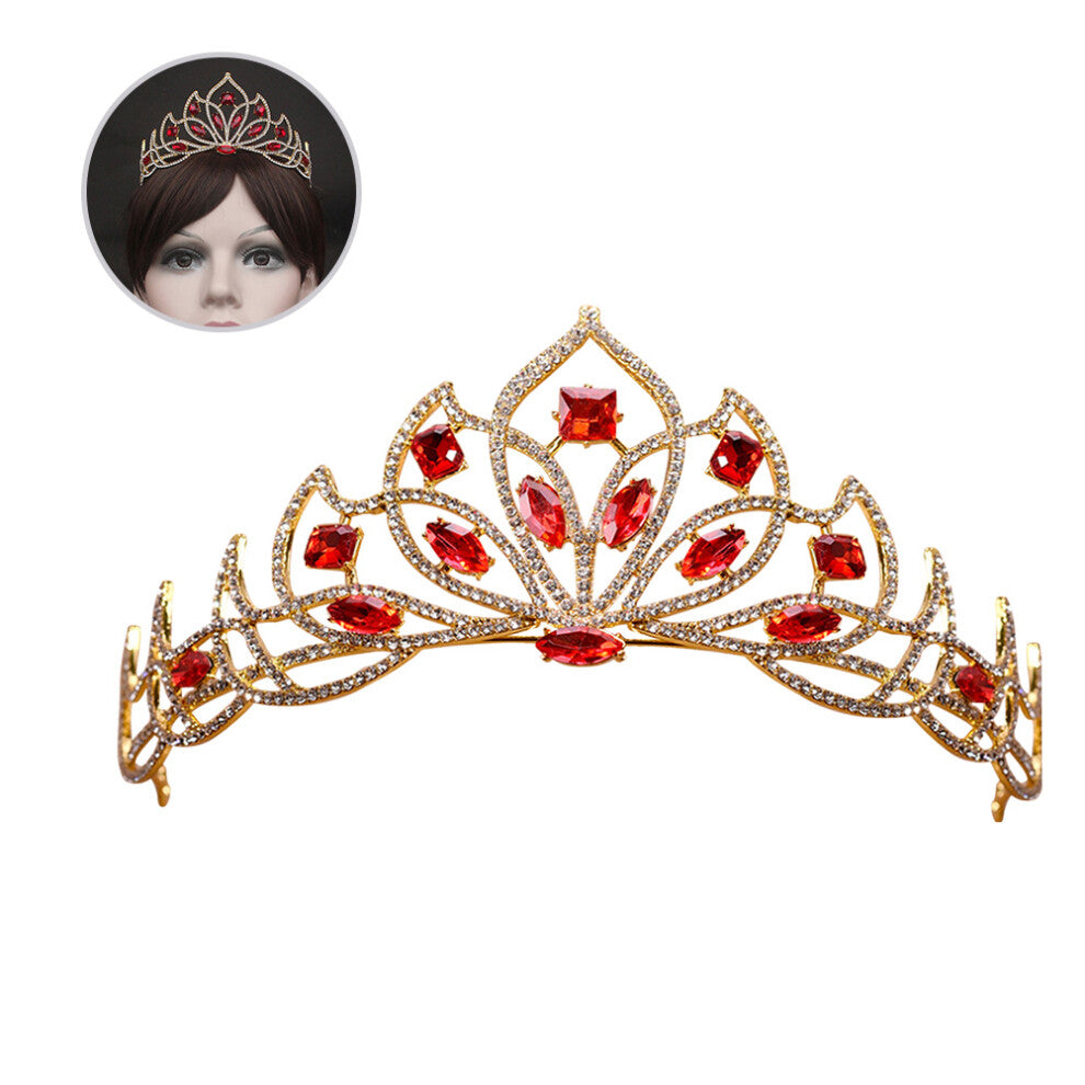 Headgear Headband Red Turban Petal Bride