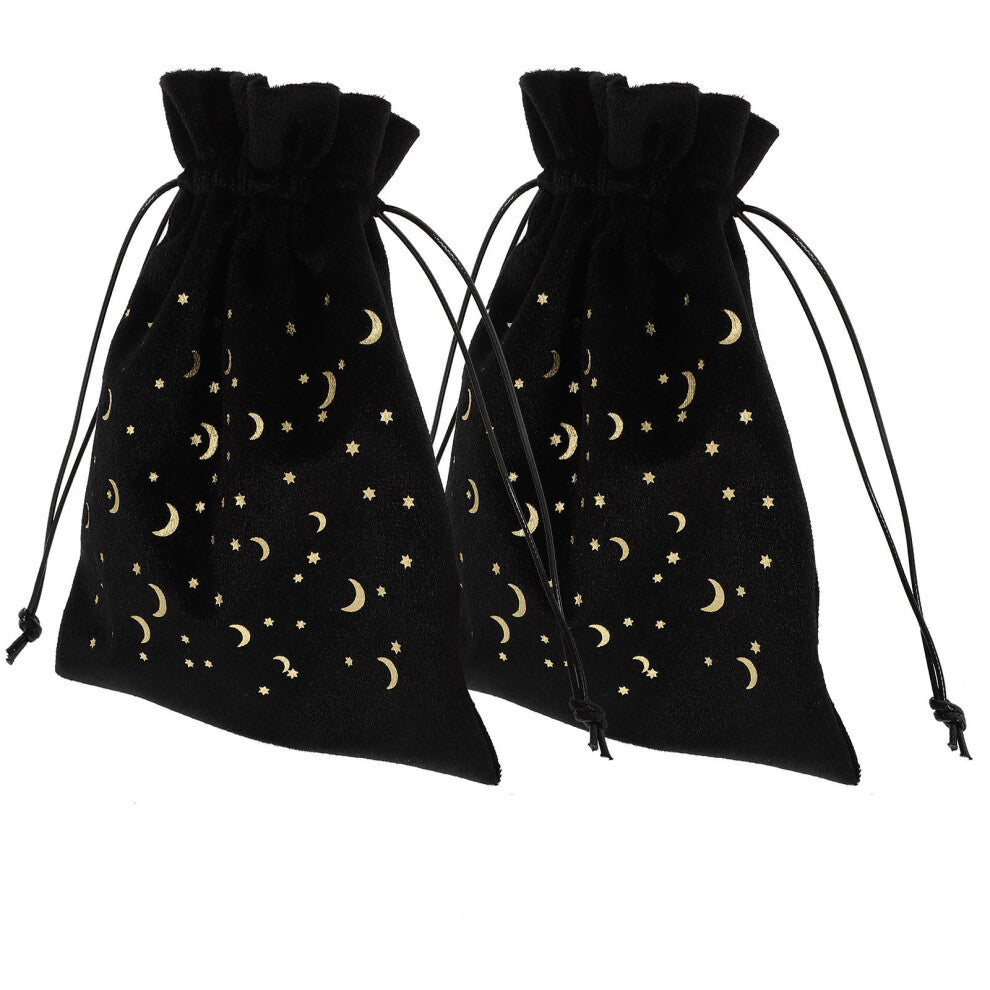 2 Pcs Jewelry Storage Bag Travel Drawstring Bags Jewellery Pouches