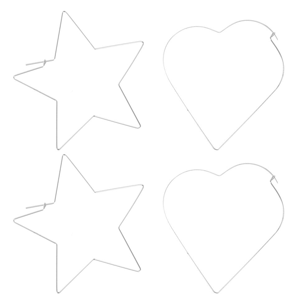 2 Pairs Women's Earrings Studs For Hoops Droop Miss