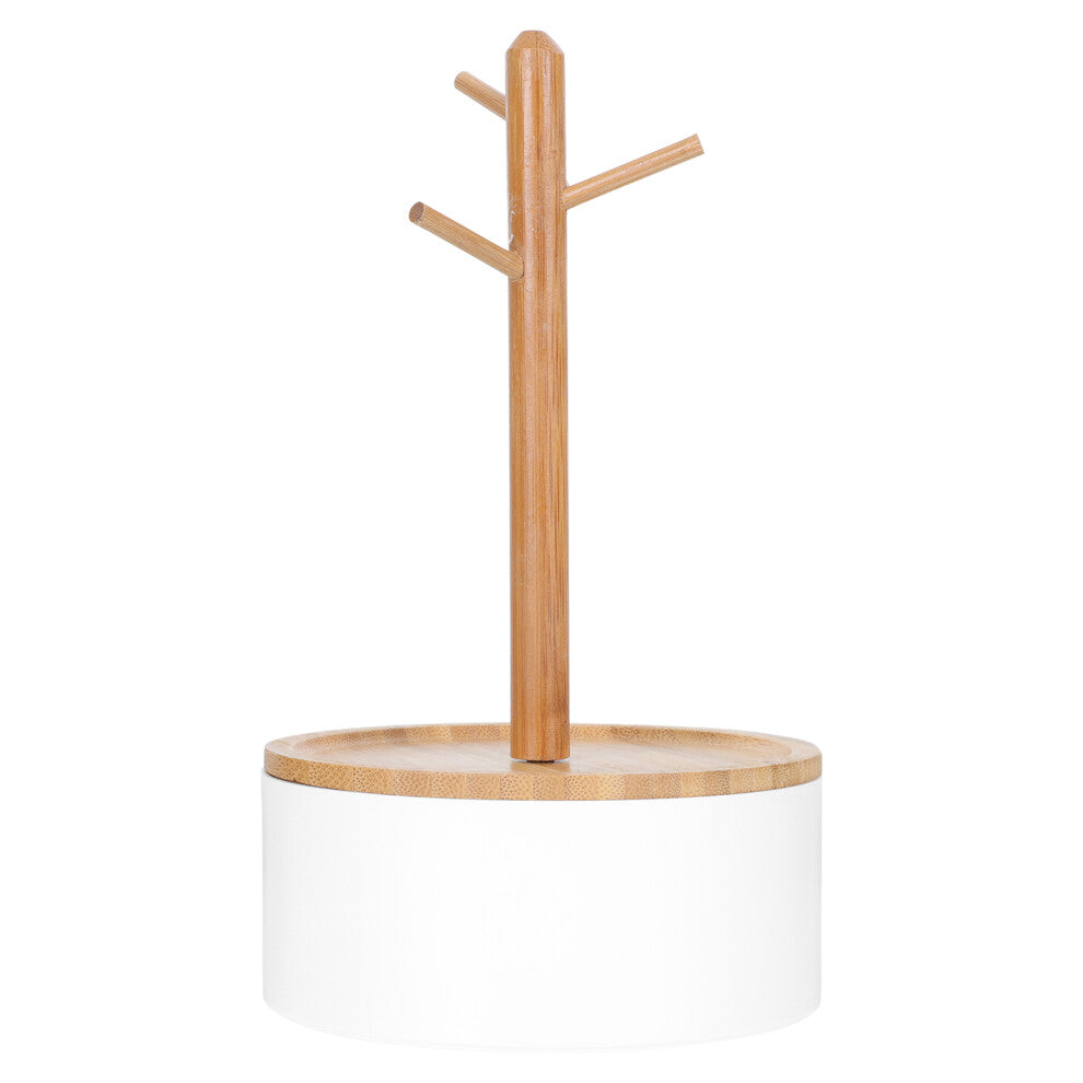 Holder Desktop Storage Box Jewelry Storage Rack 24x14cm White