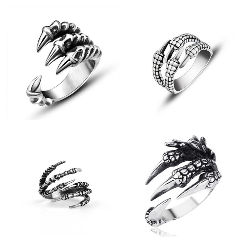 Biker Rings The Ring Claw Rings Punk Rings Mens Ring Silver