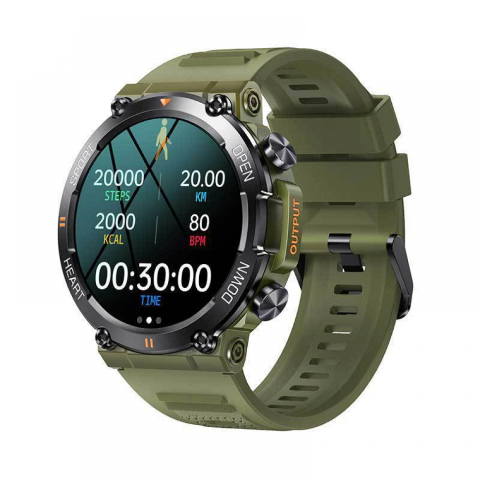 Military Smart Watch Compatible with Men(Answer -Make Call)Rugged Heart Rate Fitness Tracker