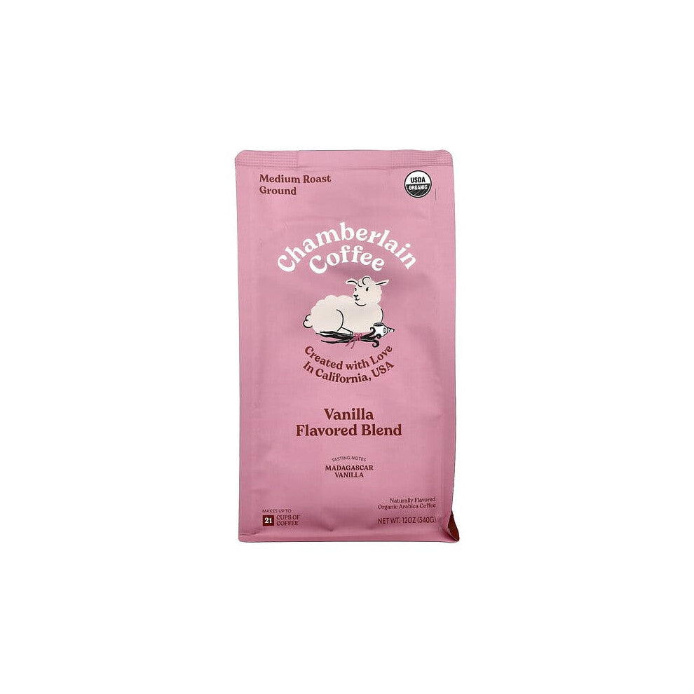 Organic Arabica Coffee, Vanilla, Ground, Medium Roast