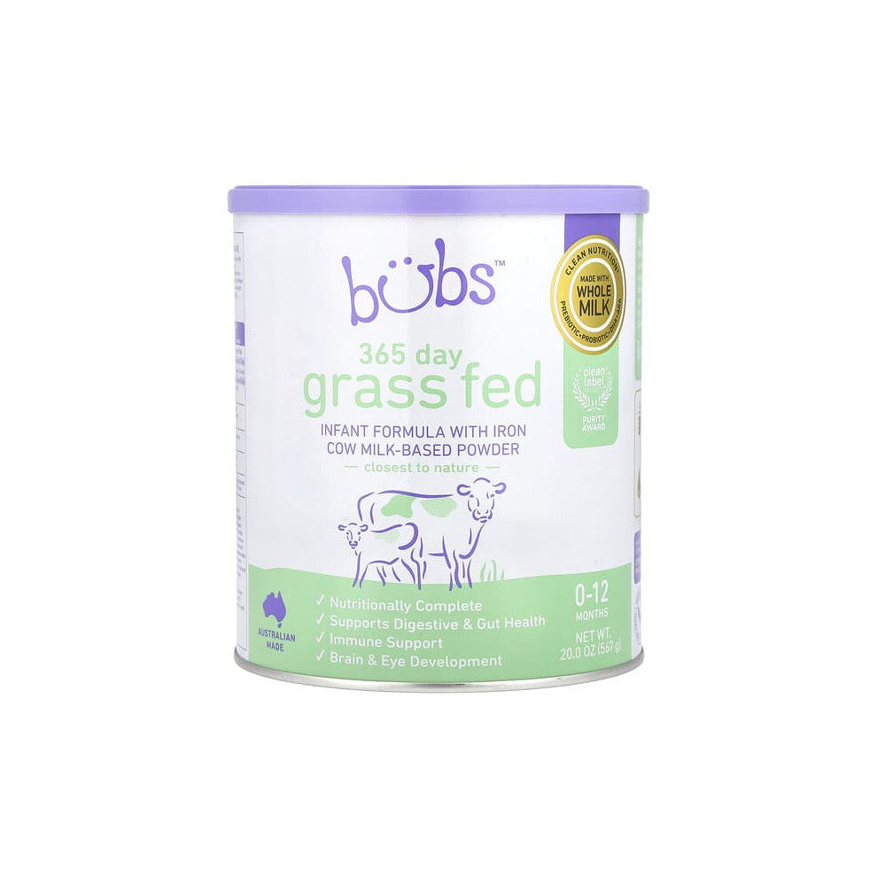 365 Day Grass Fed, Infant Formula With Iron Cow Milk-Based Powder, 0-12 Months