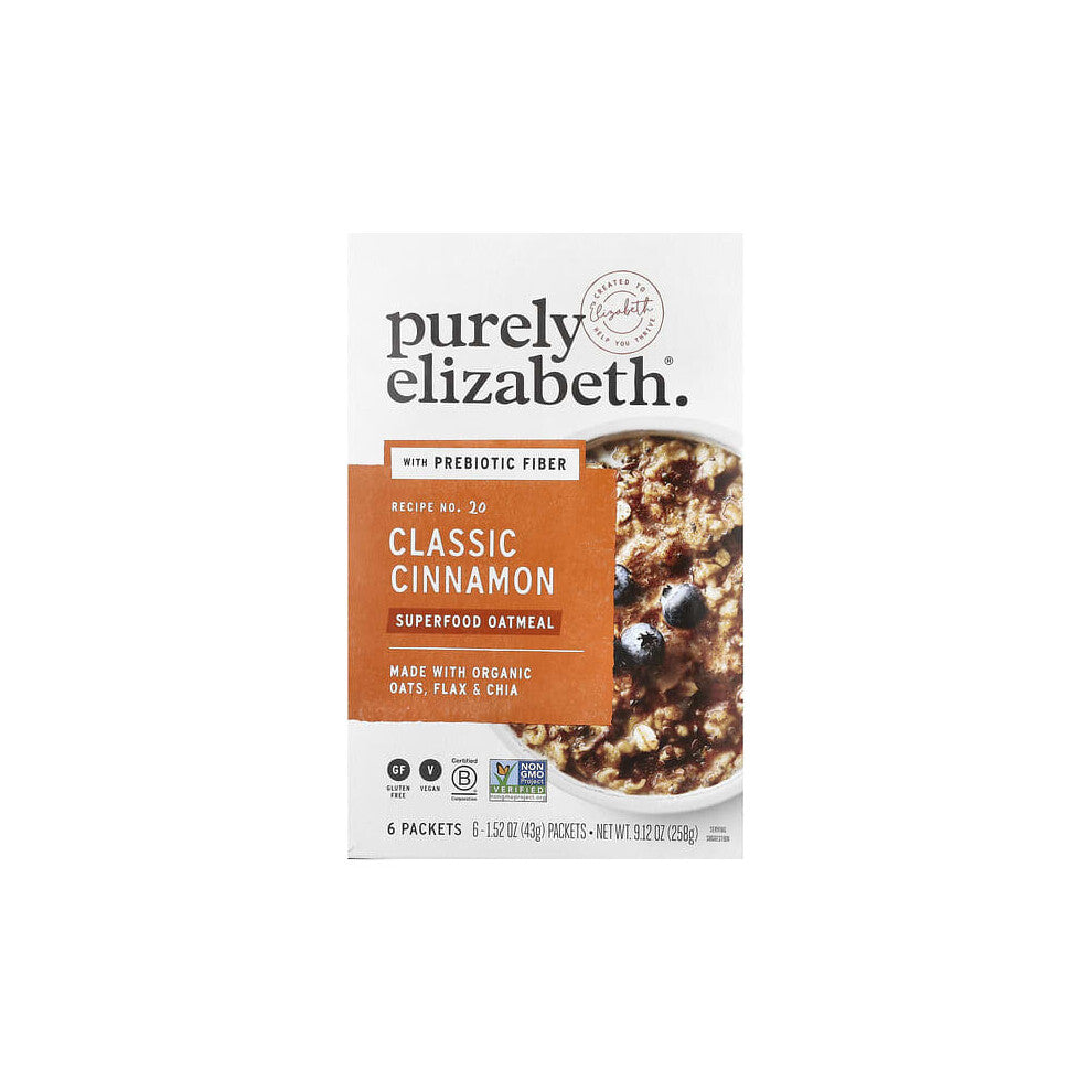 Superfood Oatmeal With Prebiotic Fiber, Classic Cinnamon